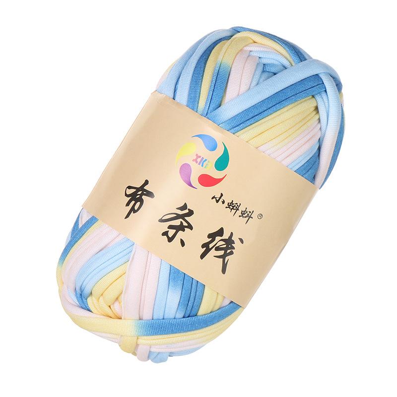 Needlework Knitting Crochet Yarn Printed Fabric Strips Line Colorful Segment Dyed Fabric Strips Line Handmade Diy Knitting Yarn Ball