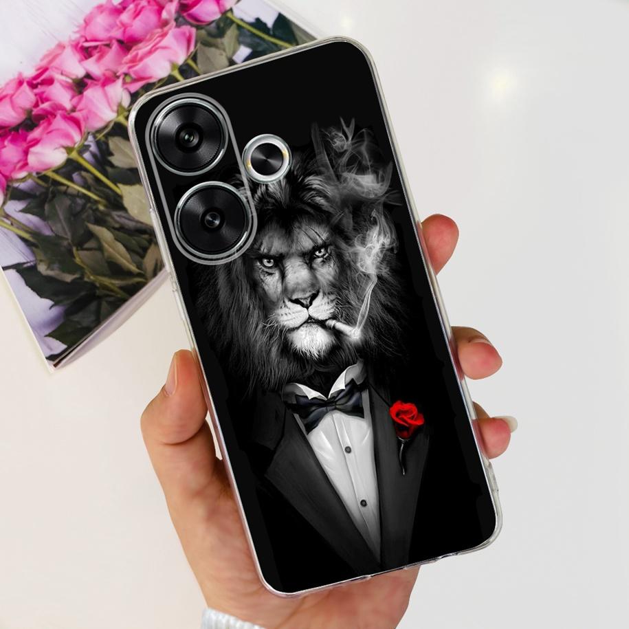 For Xiaomi Poco F6 Case Popular Butterfly Flower Soft Clear Silicone TPU Back Cover For Xiaomi Poco F6 5G F 6 PocoF6 Phone Cases