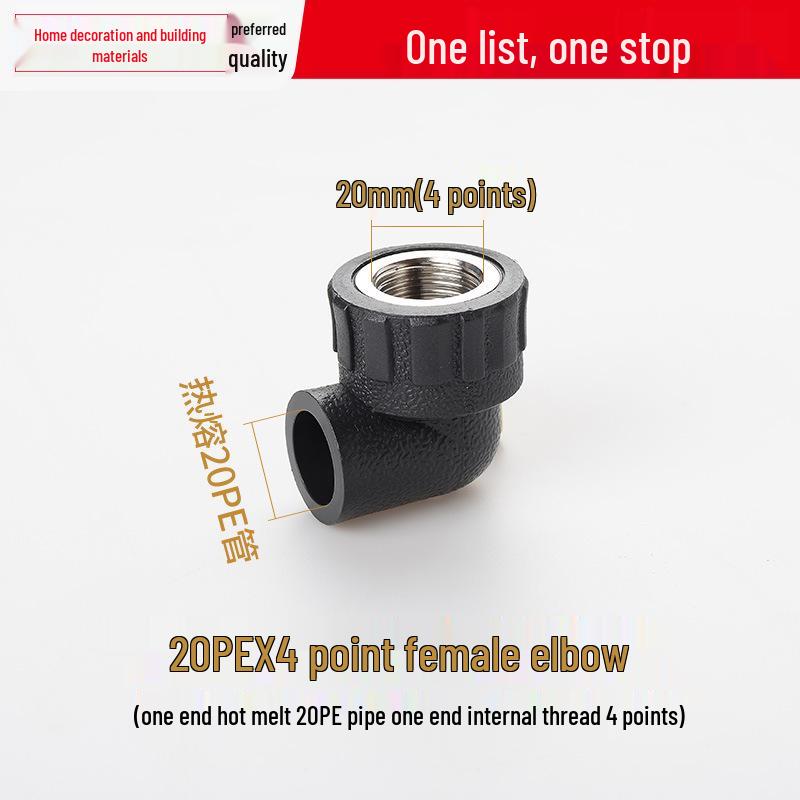 Vícevelikostní vodovodní potrubní tvarovka: Vnitřní/Vnější závitové koleno T pro 4, 6 a 1-palcové potrubí