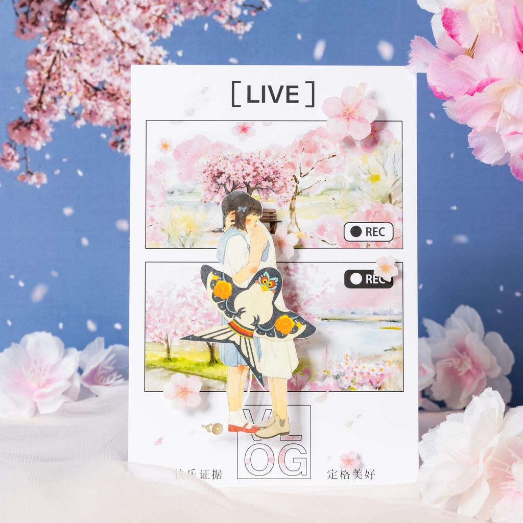 1pcs/1lot Decorative Adhesive Tapes the Cherry Blossom Season Masking Tapes Scrapbooking DIY Paper Japanese Stickers