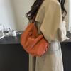 Einfarbige Umhängetasche Studenten Schultertasche mit großer Kapazität Damen Hobo-Tasche