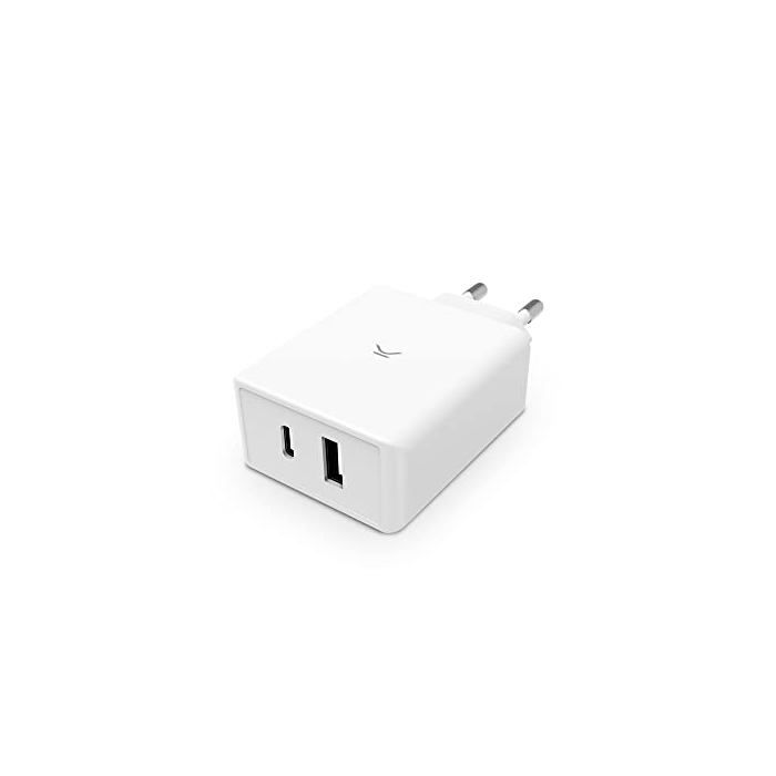 Ultra-fast Mains Charger - KSIX Smart Your Tech - 65 W - GaN Technology - Multiport - White