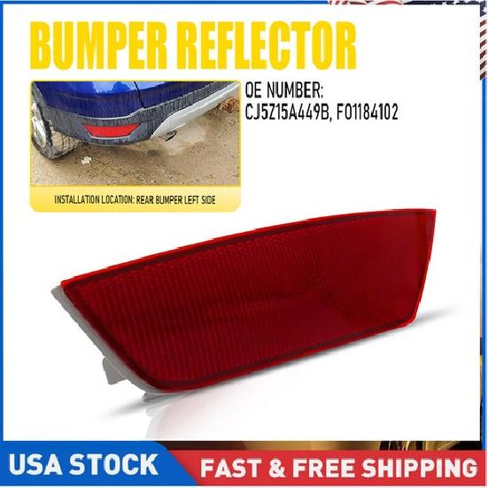 Left+Driver Rear Light Bumper Reflector Lamp Lamp Fit 2013 2018- Ford Escape