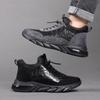 Winter New Leather Cowhide Wool Men's Cotton Shoes Fashion Sports Break Men's Shoes Velvet Warm Northeast Leather Shoes Tide