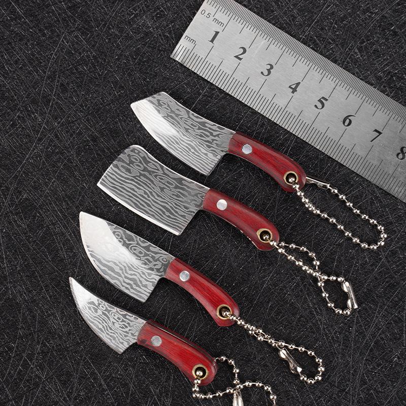 Stainless Steel Sharp Mini Kitchen Knife Box Express Unpackage Cutter Keychain Creative Paring Knife Portable Carry EDC Tool