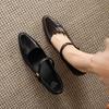 Krazing Pot Sheep Skin Summer Spring Autumn Winter Med Heels Women Round Toe Mary Janes Shallow Pumps