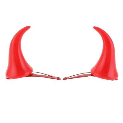 Cartoon Ox Horn Shape Lolita Hair Clip Headwear Anime Cosplay Party Costume Prop