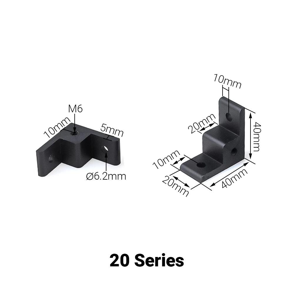 1PC Aluminum Profile Corner Code Anchor Wheel Connector Right-angle Extrusion Foot Pad Mounting Bracket for 20/30 Alu Profiles