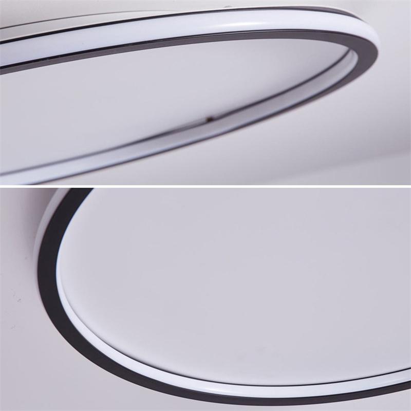 Modern Minimalism Negru Aur LED Tavan pătrat rotund Living Sufragerie Lumini pentru dormitor Lămpi nordice cu suprafață ultra-subțire