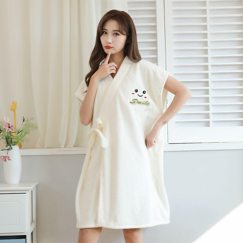 Womens Bath Towels Wearable Fast Drying Bathing Beach Spa Bathrobes Wash Clothing, Shower Bath