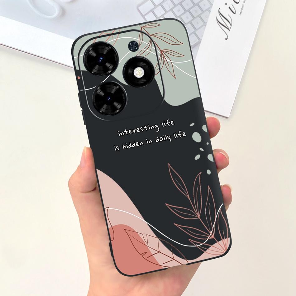 For Tecno Spark Go 2024 Case Cute Flower Love Pattern Candy Color Soft Silicon Slim Phone Back Cover For Spark Go (2024) BG6