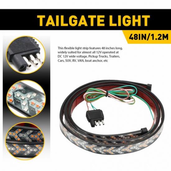 

48 LED Bar Light Strip Rear Tailgate Truck Reverse Brake Stop Turn Signal Truck