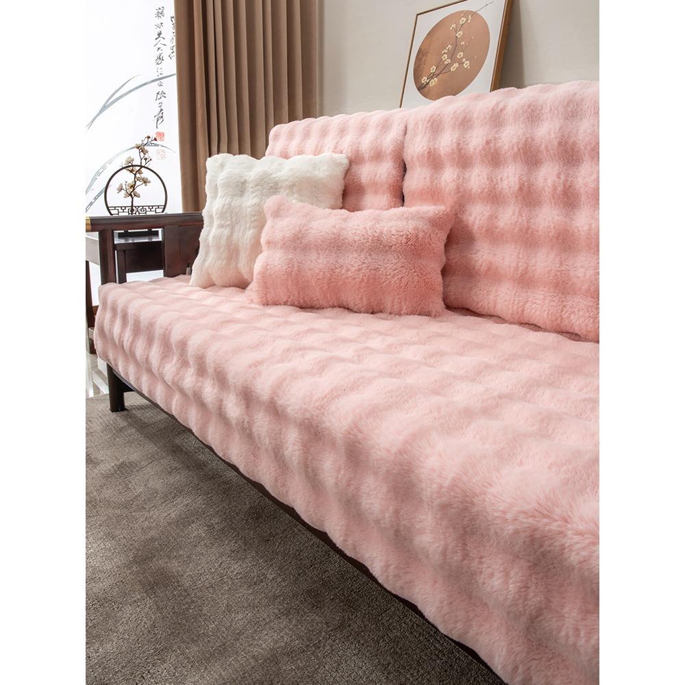 

Подушка для дивана Bunny Cashmere, китайская ткань, нескользящая подушка, зимняя подушка, подушка для сиденья, утолщенная высококачественная твердая древесина 70*70cm