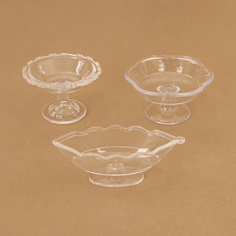 Doll House Simulation Mini Transparent Fruit Tray Decoration Pieces Fruit Food Play Accessories