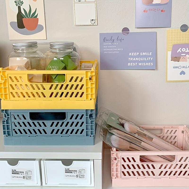 Skládací plastové úložné boxy - Organizéry do kuchyně, koupelny, kanceláře - Odolné skládací kontejnery pro malé prostory