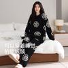Half Fleece Pajamas Women'S Autumn And Winter Thickened Long-Sleeved Thermal Casual Pullover Can Be Worn Outside Loungewear Coral Fleece Suit