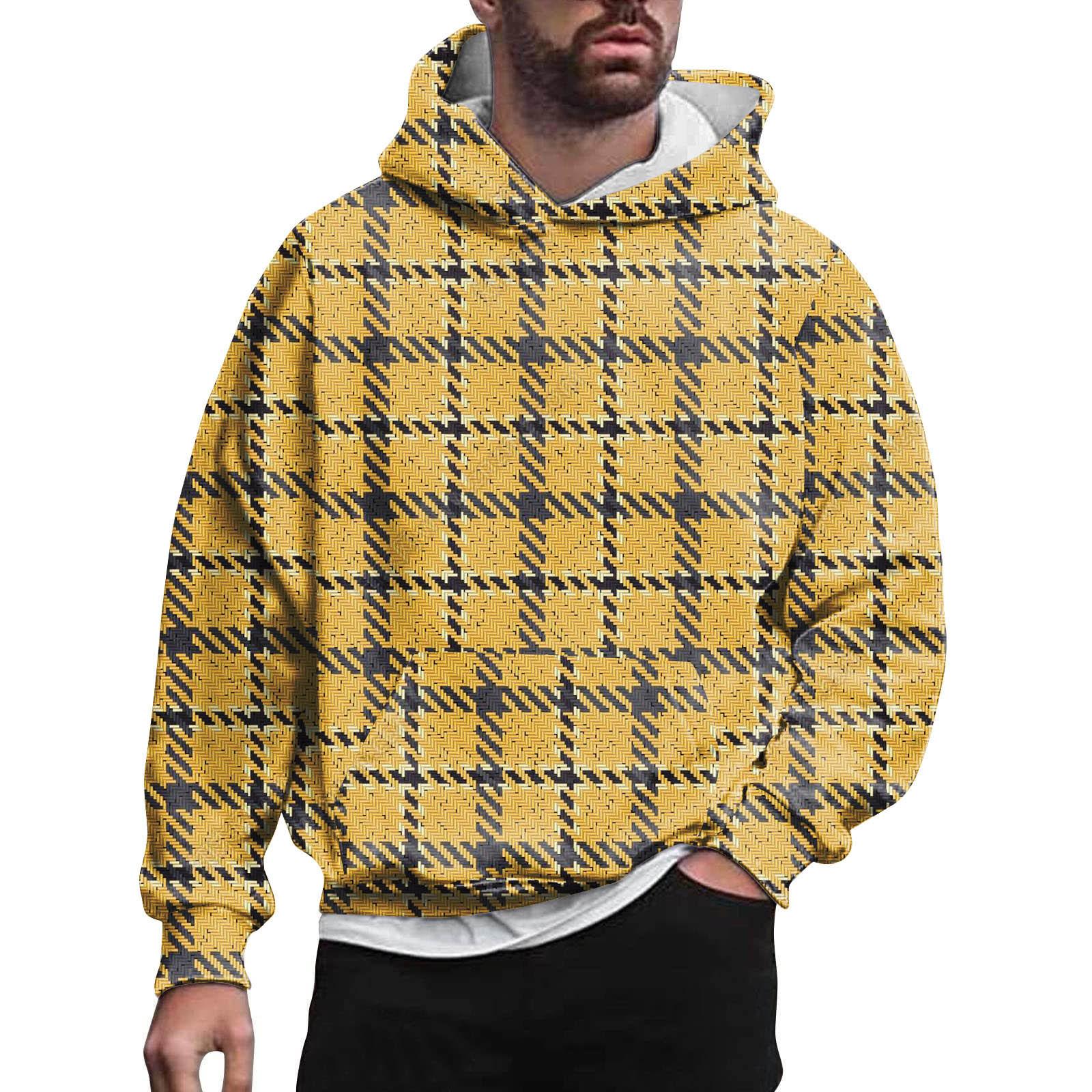 

Печатный худи с длинными рукавами для мужчин и женщин на весну и XXL жёлтый