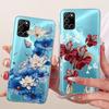 For Realme C17 Case RMX2101 Popular Flower Transparent TPU Silicone Cover For Realme 7i RMX2103 Funda RealmeC17 C 17 Phone Shell