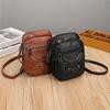 Soft Leather Women's Mini Mobile Phone Bag Casual Multi-layer Messenger Bag