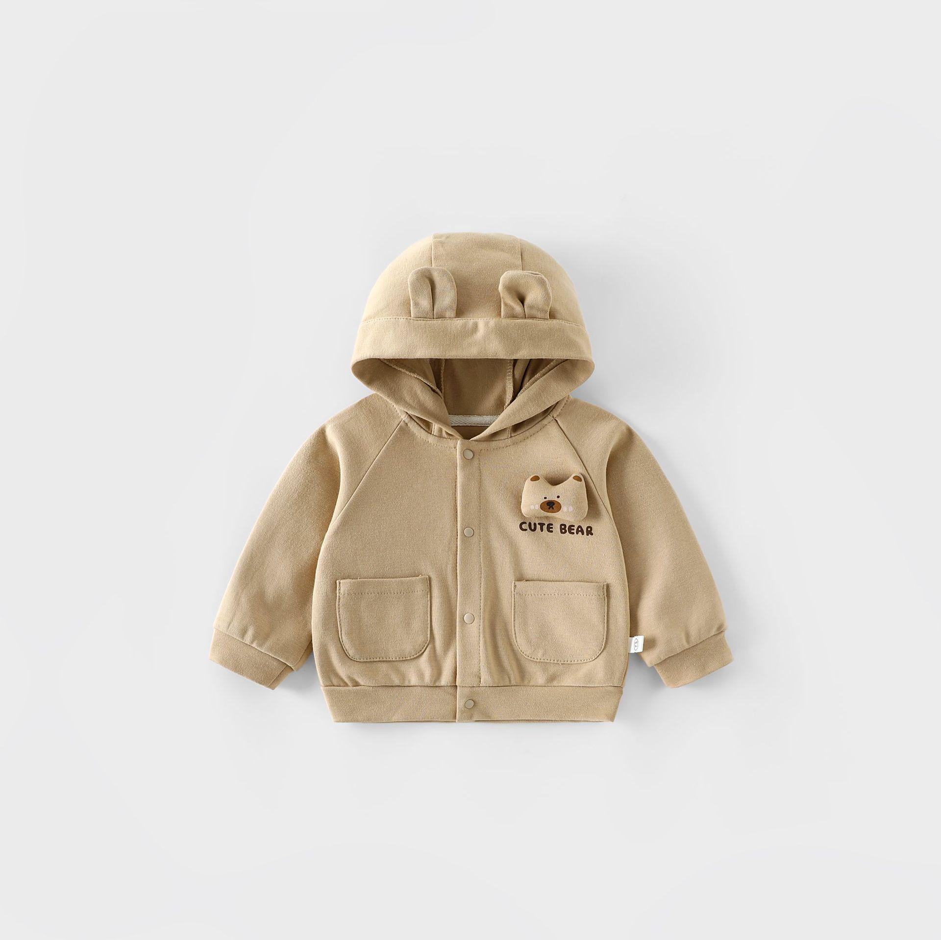 

Детская мультяшная куртка с капюшоном, Весенняя мода для мальчиков 0-5 лет – Трендовая AY635 80 легкие хаки