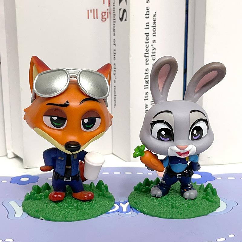 Popular New Crazy Zootopia Fox Nick Rabbit Judy Handmade Doll Surrounding Doll Table Ornament Children'S Toy Gift