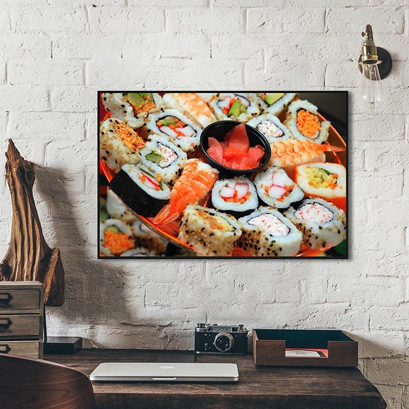Japanisches Restaurant-Thema, dekoratives Gemälde, Sushi, dekoratives Poster, Leinwandgemälde, Poster, Dekoration, Geschenke