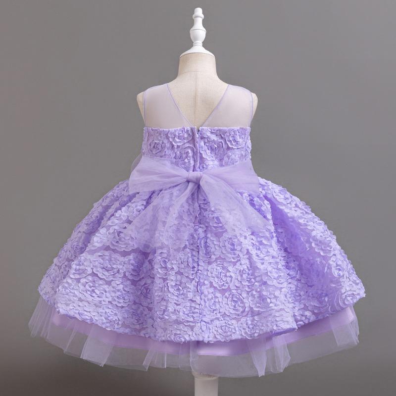 Girls Princess Tutu Dress Flower Girl Party Performance Dress