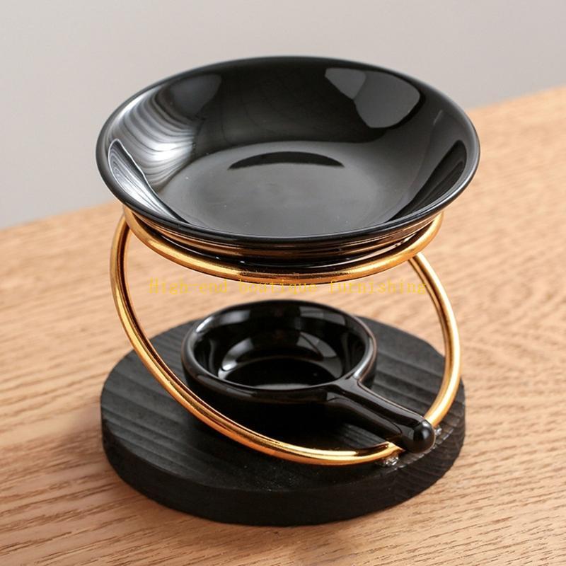  Metal Oil Burners Melt Ceramics Holder Aromas Oil Warmers Spa Room