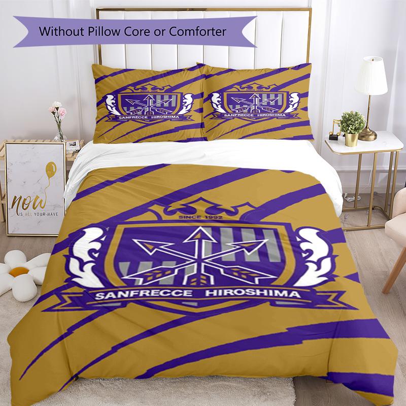 Sanfrecce Hiroshima Printed Pattern Duvet Cover Set – Includes 1 Duvet Cover and 2 Matching Pillowcases Bedroom Decor Christmas Gifts