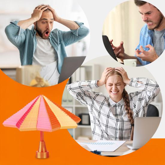 3D Printed Expanded Fidget Star with Handle Fractal Octagon Sensory Toy Stress Anxiety Relief Expandable Star Shaped Decompression Toy