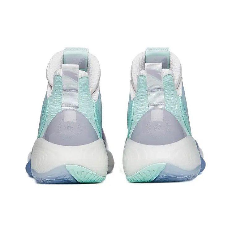 ANTA Bubble Bomb Basketball Shoes Women's Low Top Shallow Beach Green/Lotus Purple/Ivory White 122211603Q-1