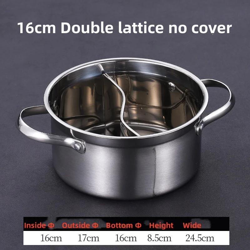soup chafing dish one person household induction gas cooker restaurant non stick pot stainless steel small noodles hot pot
