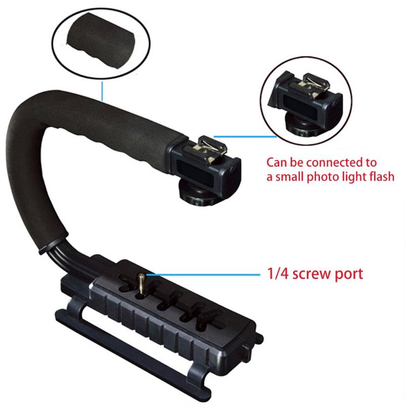 Camera Smartphone Stabilizer Foldable Handle Grip Handheld Video Rig Compatibility with All Action Camera Camcorder 4K
