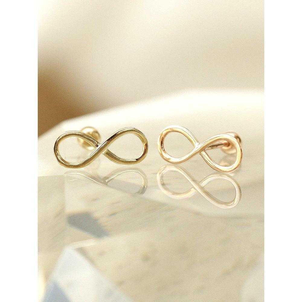 14K Infinite Gold Piercing Earrings