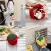 Girls Fashionable Kindergarten Plush Strawberry Chain Bag 2023 Soft Breathable Wearresistant Purse Coin
