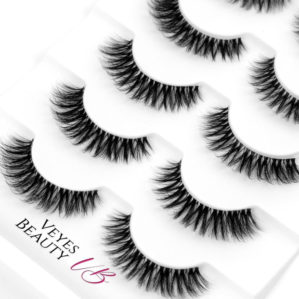 Veyesbeauty DARK CRUSH Lash Clusters Invisible Band Reusable Durable Quick & Easy Application 5 Pairs