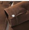 Herren Plus Size Leder- und Pelz-Reversjacke - Herbst/Winter Kollektion