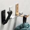 3PCs Folding Hooks Wall Door Clothes Coat Hat Bags Hangers Kitchen Bathroom Rustproof Towel Hooks Foldable Single Hook