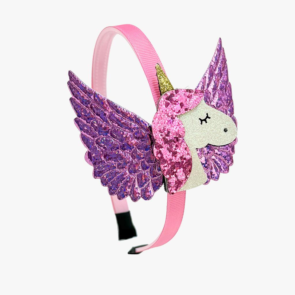 Fashion Unicorn Headbands for Girls Cute Wing Sequin Unicorn Hairbands Kids Hairhoops Children Kids Girls Party Hair Accessories