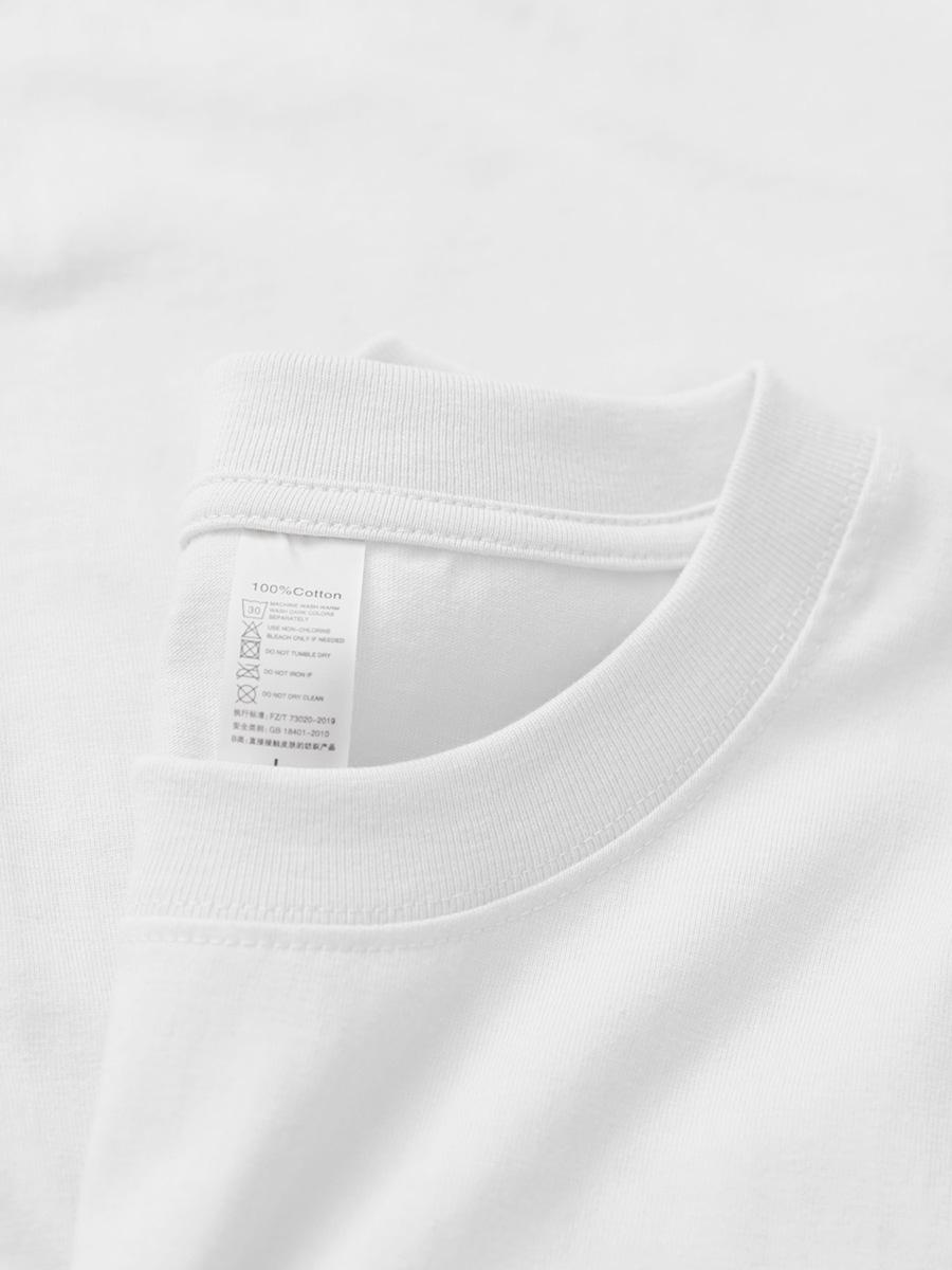 9,17 унций, 260 грамм, бесшовная прямая хлопковая футболка, мужская свободная однотонная футболка большого размера с заниженным плечом, с коротким рукавом, летняя S белый