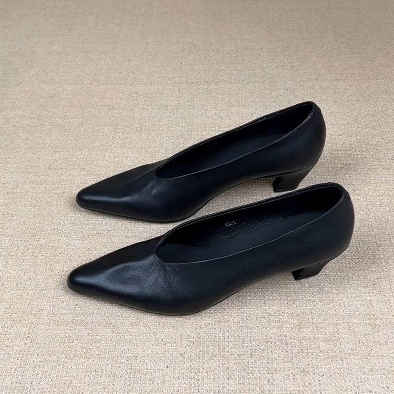 

Весенне-осенние женские туфли Мэри Джейн, удобные, на толстом каблуке, слипоны, элегантные женские туфли-лодочки 35 чёрный