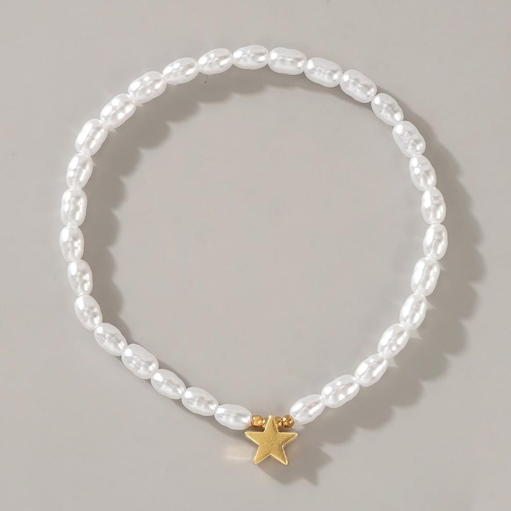 3Pcs/set Valentine's Day love heart imitation pearl bracelet jewelry simple and elegant style jewelry gift