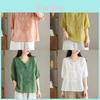 Cotton Embroidered Womens Short Sleeve Blouse For Summer Casual Wear