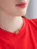 Sosoo Strawberry Freshwater Pearl Necklace Strawberry Natural Pearl Bead Toggle Necklace