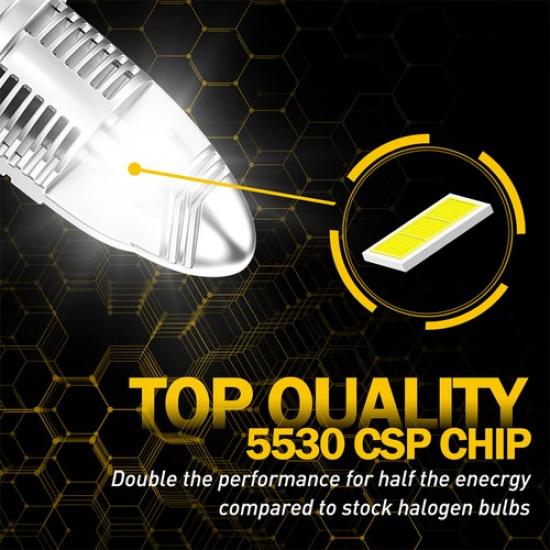 2x H4 9003 HB2 Super White LED Headlight Bulb Conversion Kit High Low Beam Q10EA