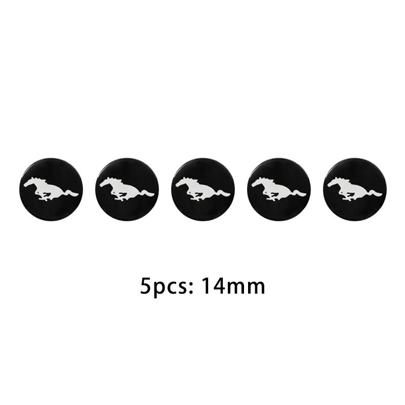 

Car Sticker Ford New 2025 Hot 5/10Pcs 14mm Car Remote Key Stickers Emblem Decoration Decal Fob For Ford Mustang GT 2024 2025 LHD 14mm