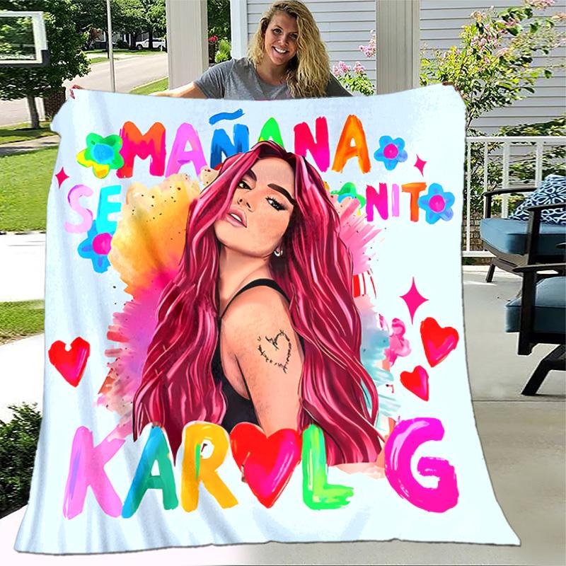 1pc Blanket - Karol G Print Design, Lightweight Blanket for Sofa, Bed- Soft &Warm, Gift for All Seasons