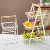 2/3 Tier Metal Fruit Basket Detachable Kitchen Countertop Storage Rack for Vegetables Snacks Bread Organizer