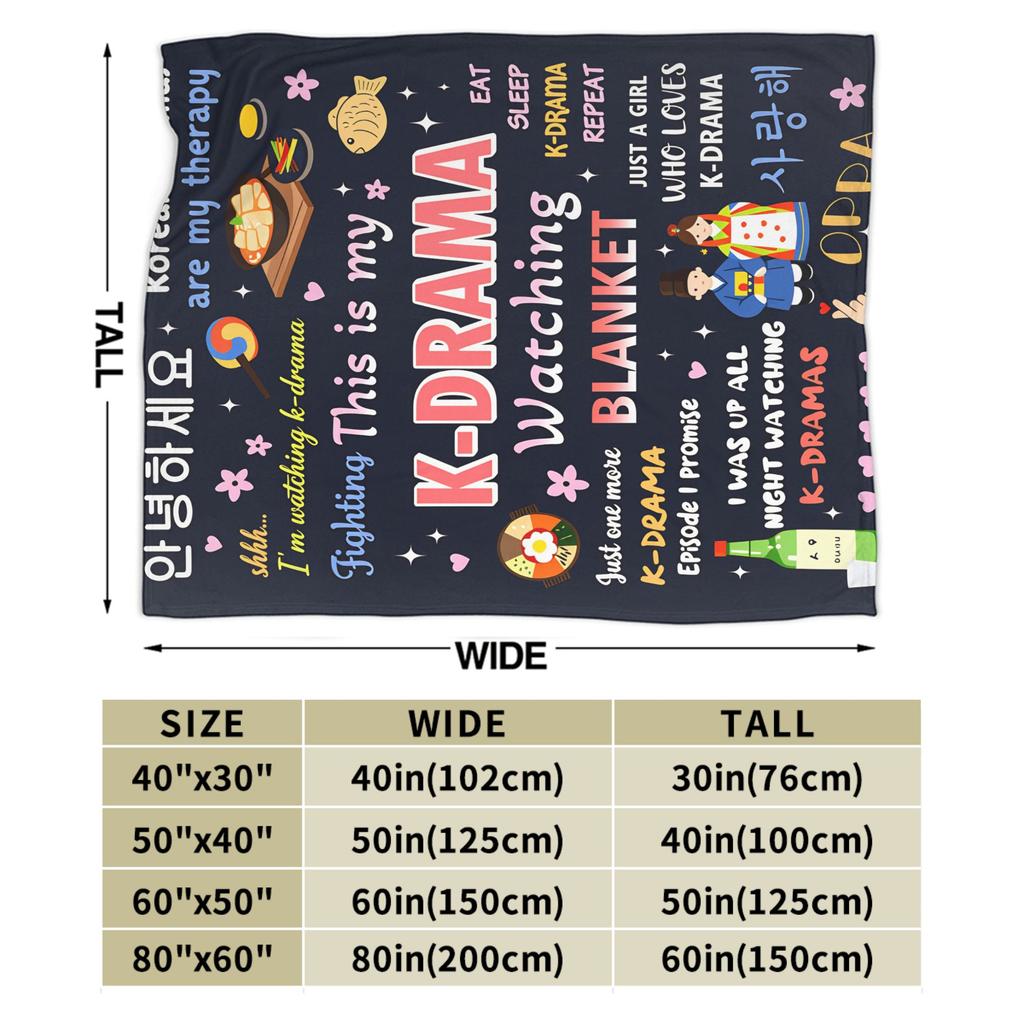 K-Drama K Pop Korean Blanket Quality Super Warm Throw Blanket Winter Child Home Decor Funny Bedspread