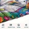 1PC Rainbow Unicorn Art Print FlAannel Blanket, High quality Comfortable for All Seasons, Home Decor, Warmth and Comfort